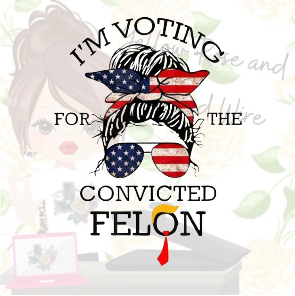 I'm voting for the convicted felon messy bun mom