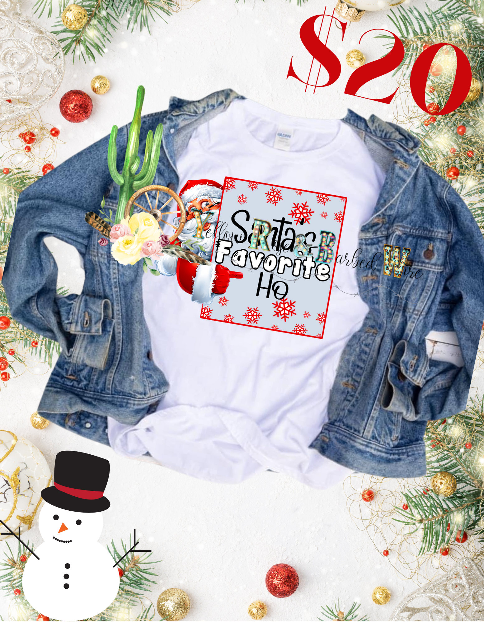 Santa’s favorite Ho bleached tee