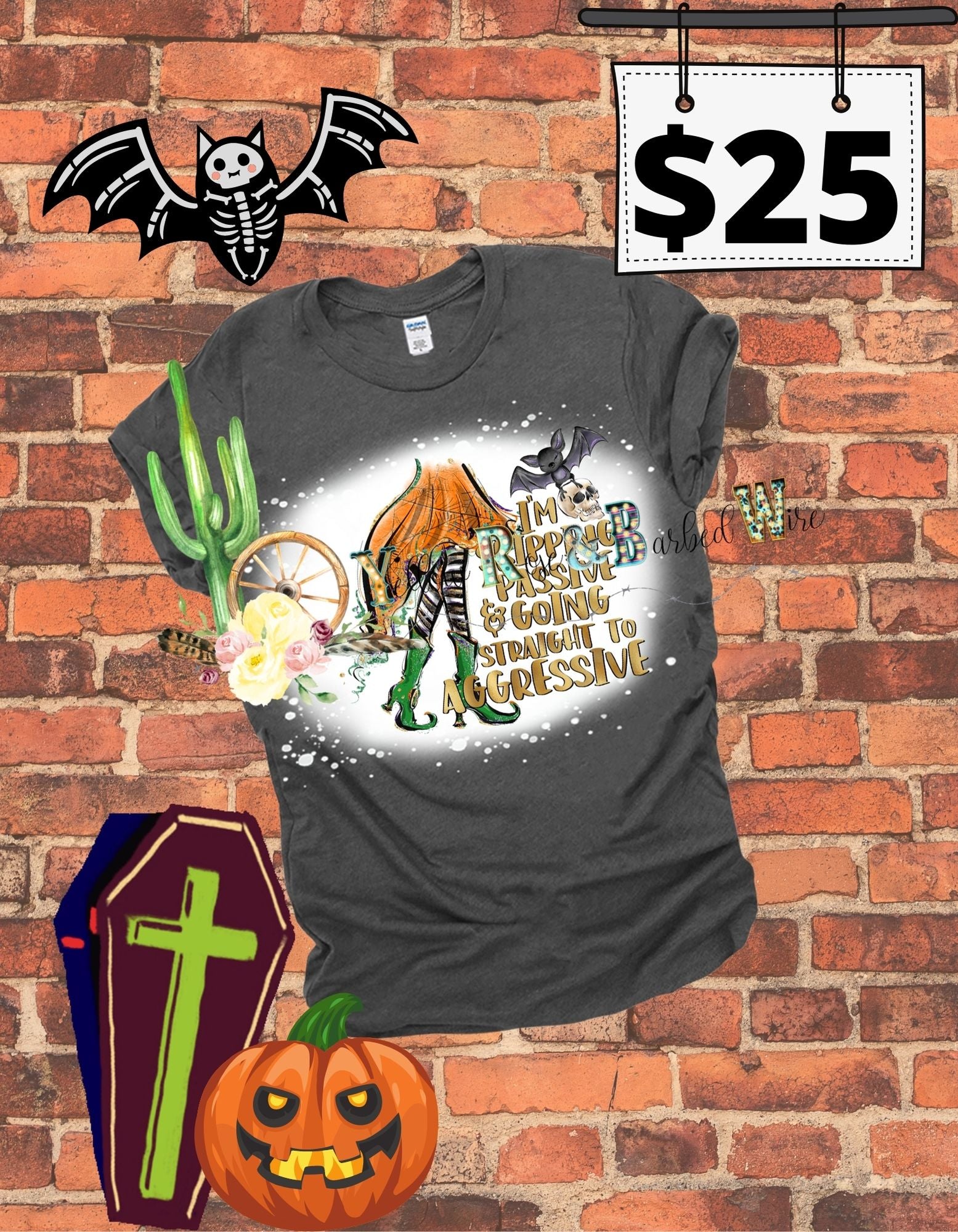 Skipping passive and going straight to aggressive bleached tee