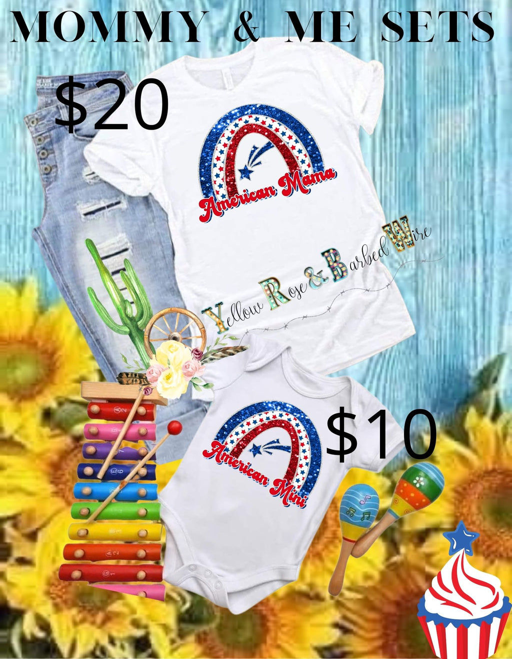 American mama, American mini tees