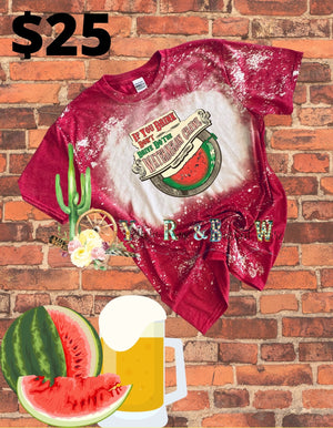 Watermelon 🍉 crawl bleached tee