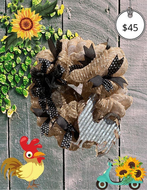 Rooster wreath