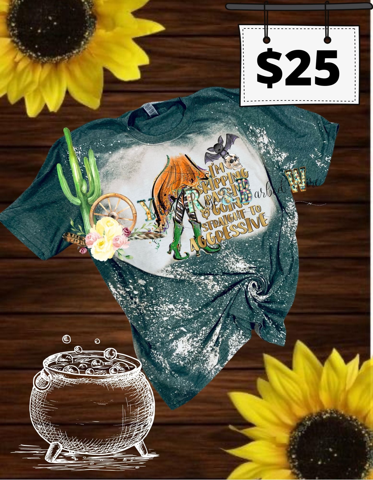 Skipping passive and going straight to aggressive bleached tee