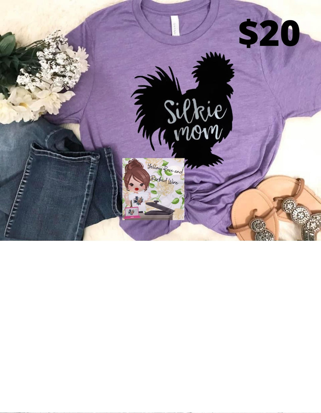 Silkie mom customized tee