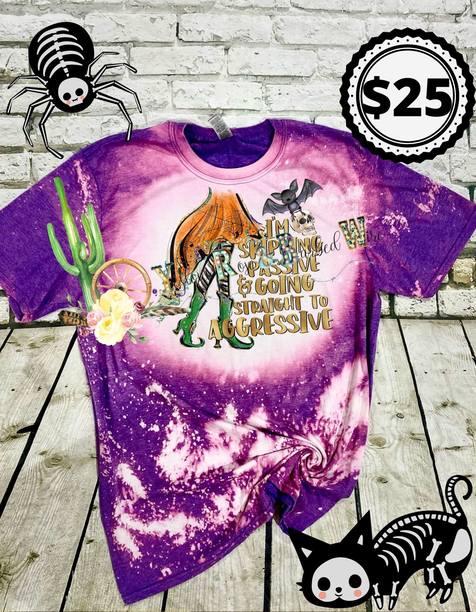 Skipping passive and going straight to aggressive bleached tee