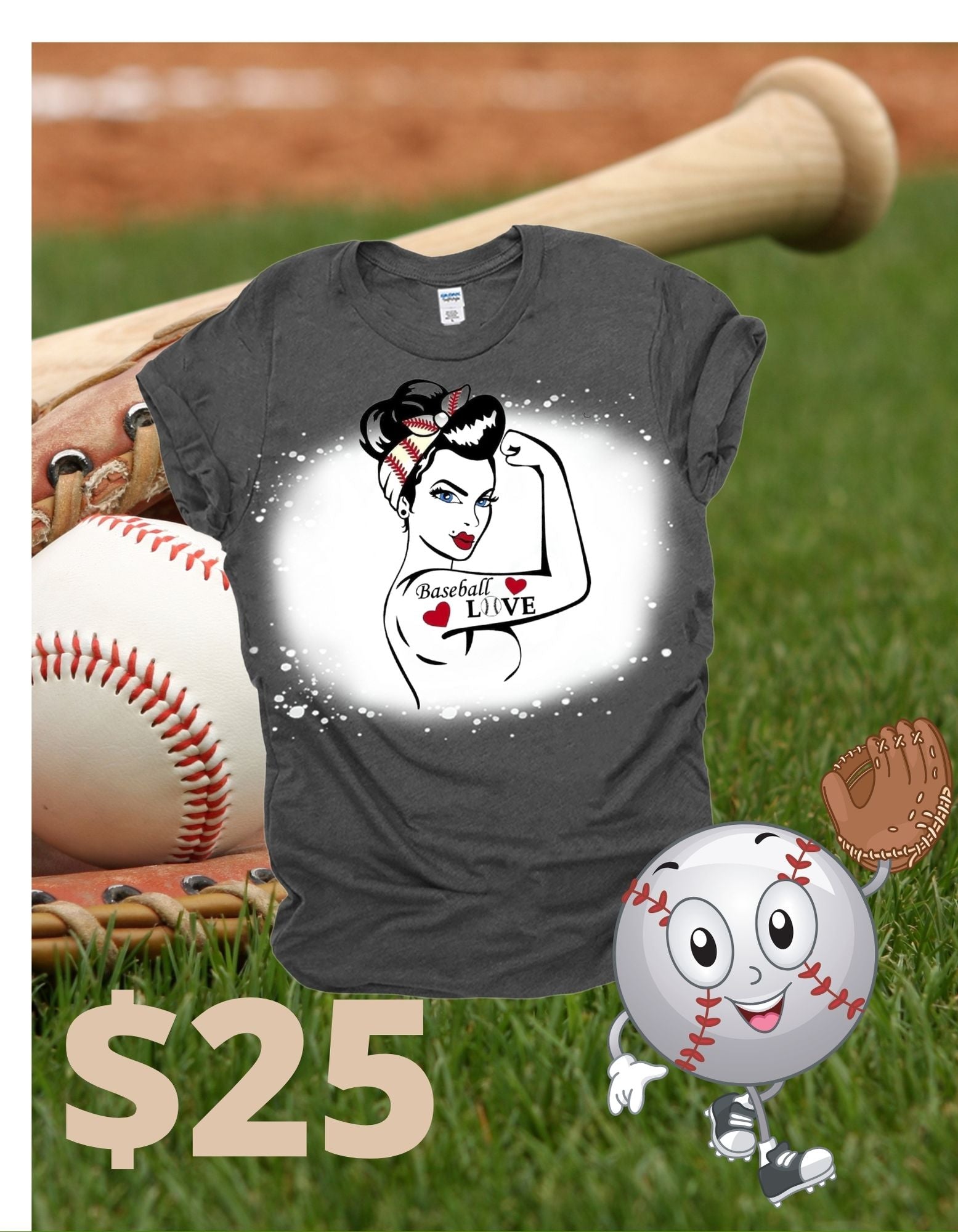 Baseball love tee