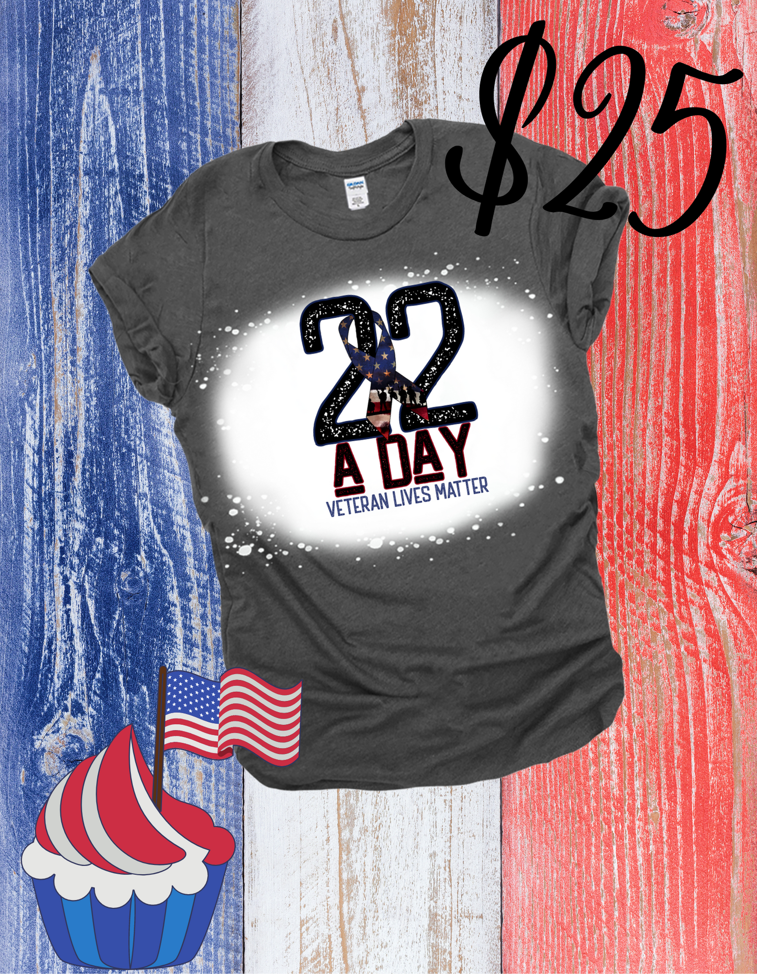 22 a day bleached tee