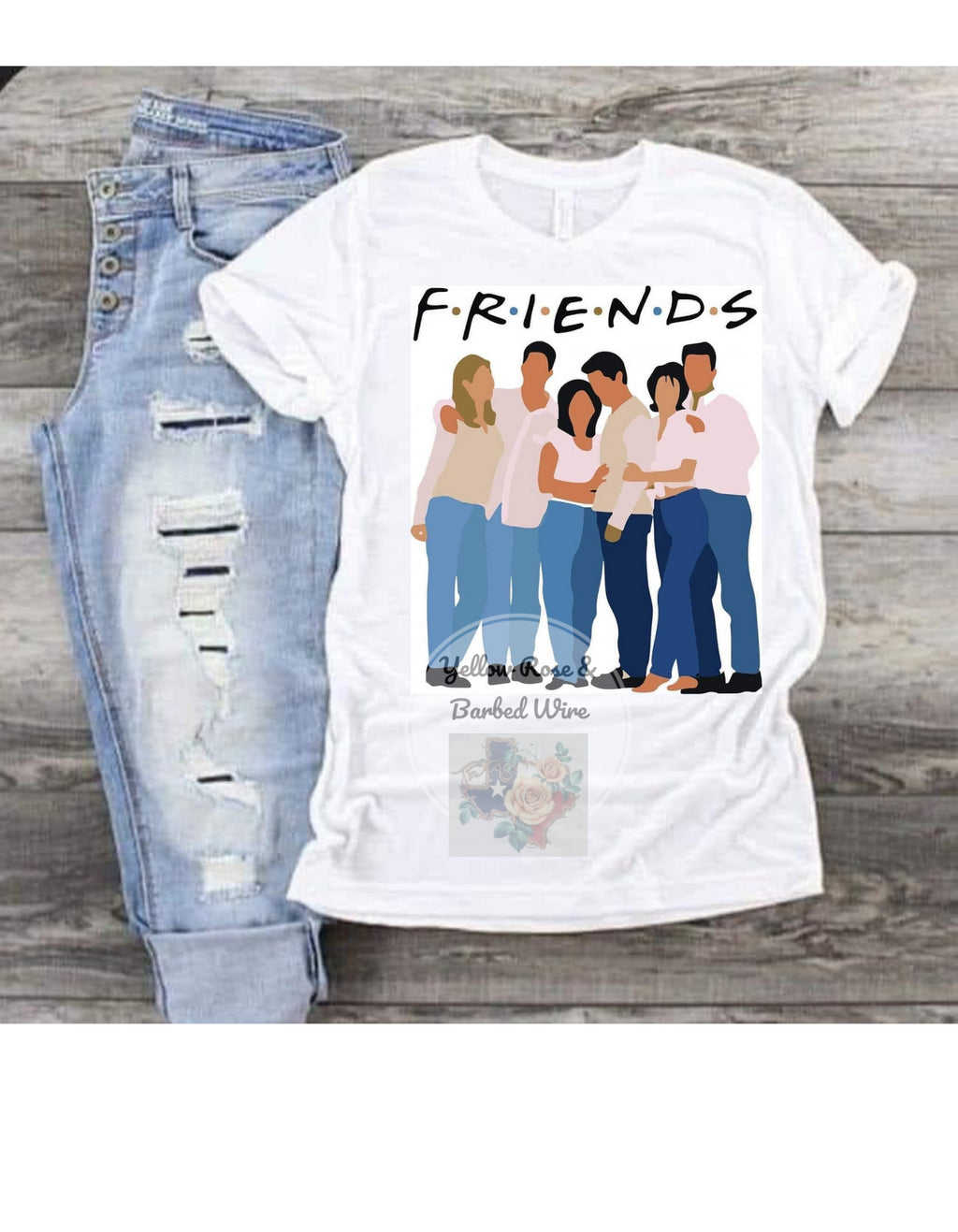 Friends faceless  customized tee