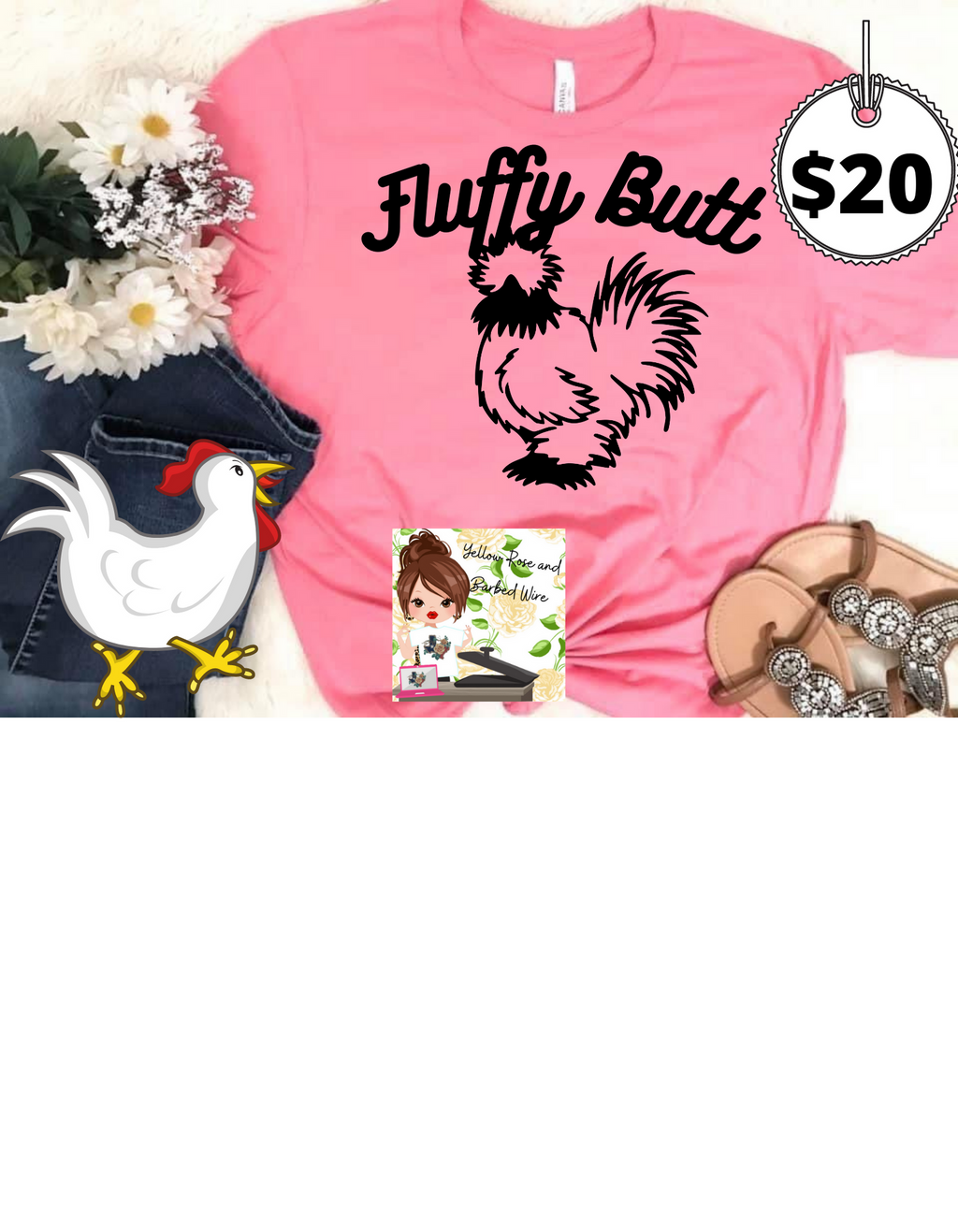 Fluffy butt silkie shirt