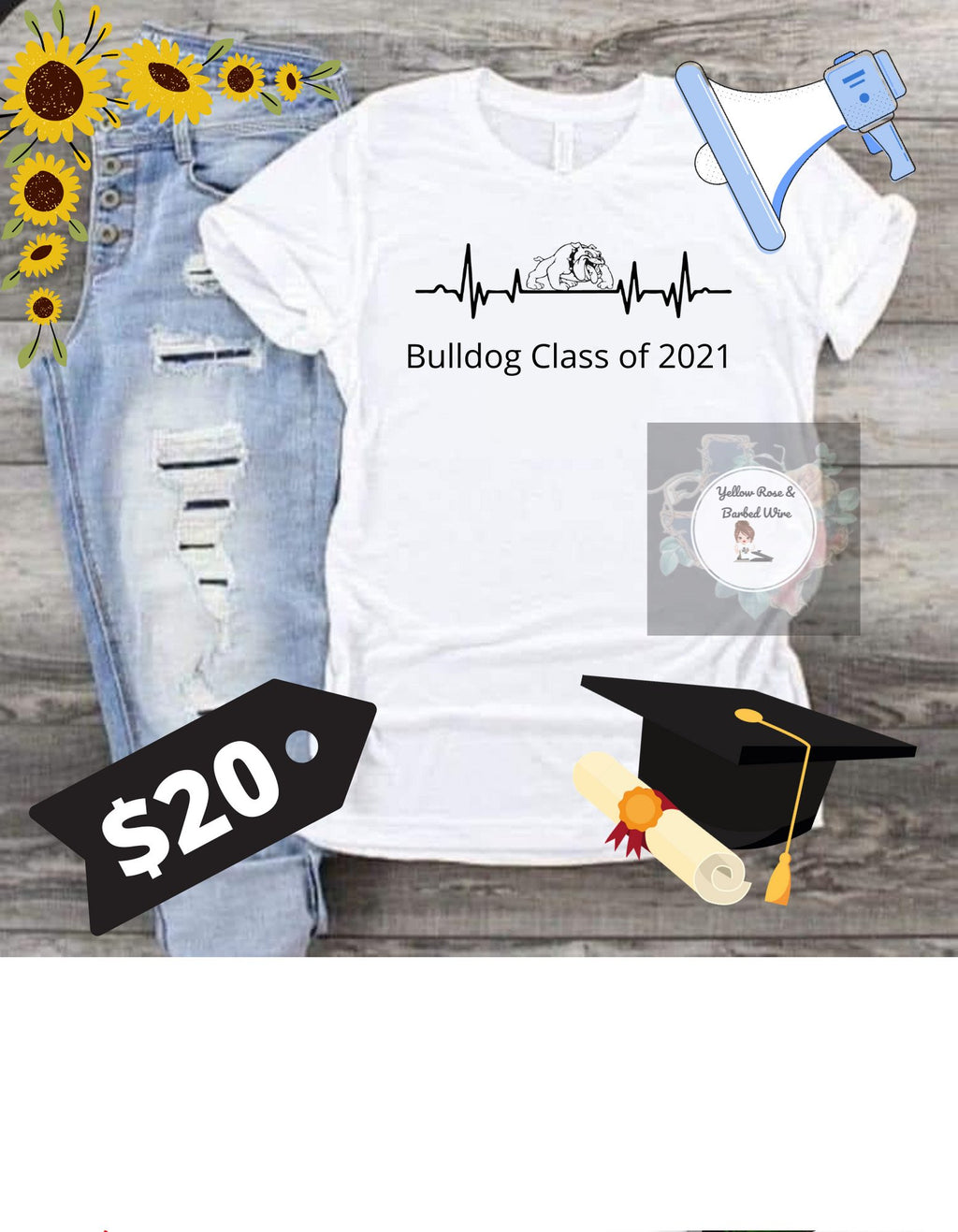 Customized Bulldog graduation 🧑‍🎓 tee