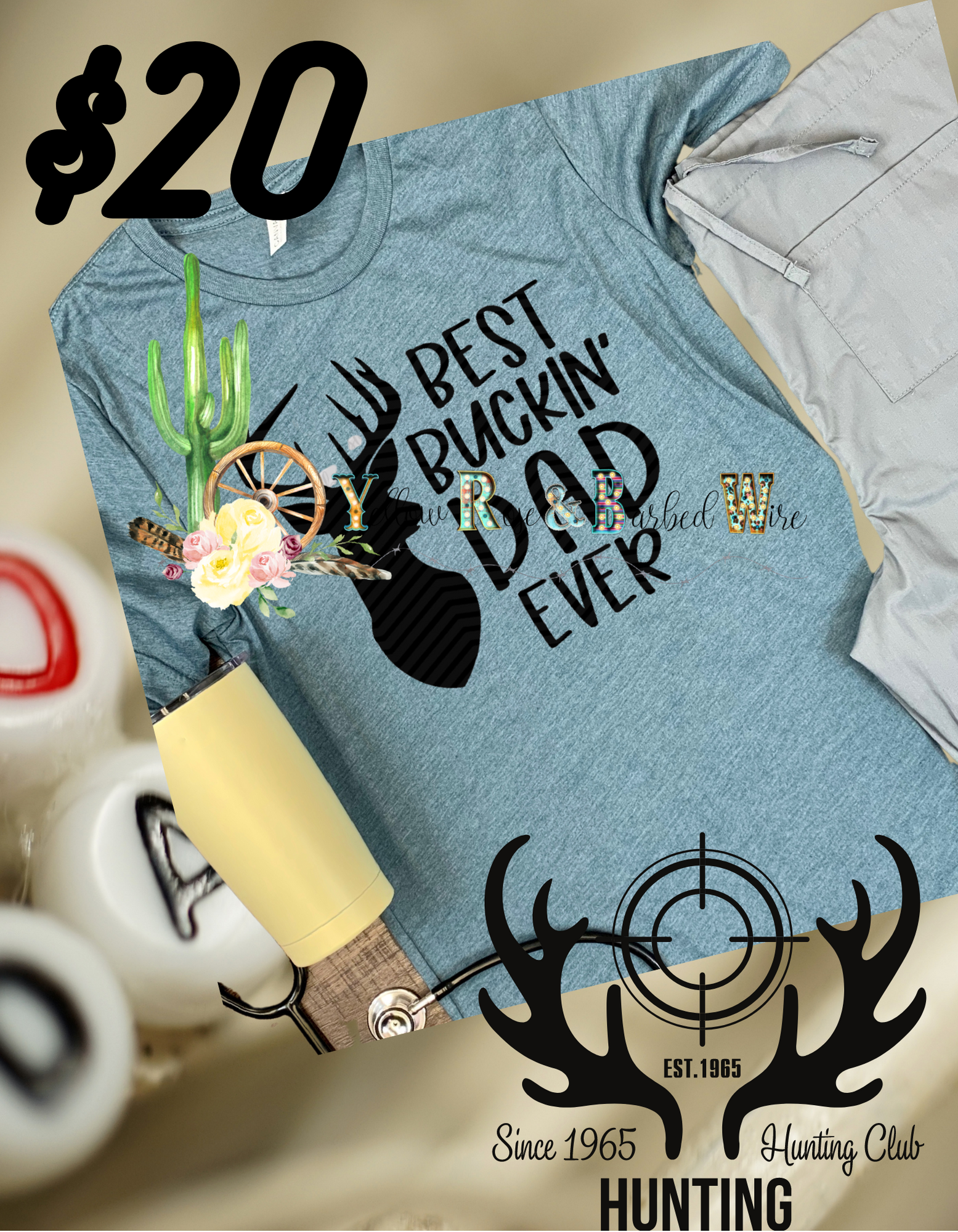 Best bucking dad ever tee!