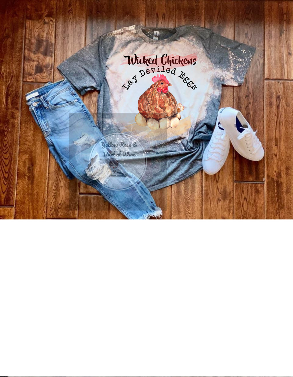 Wicked chickens bleached tee