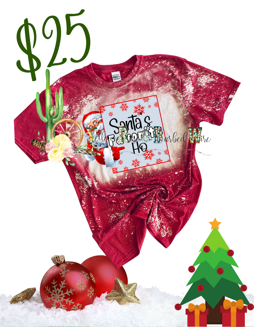 Santa’s favorite Ho bleached tee