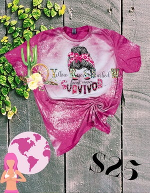 Breast Cancer survivor bleached tee