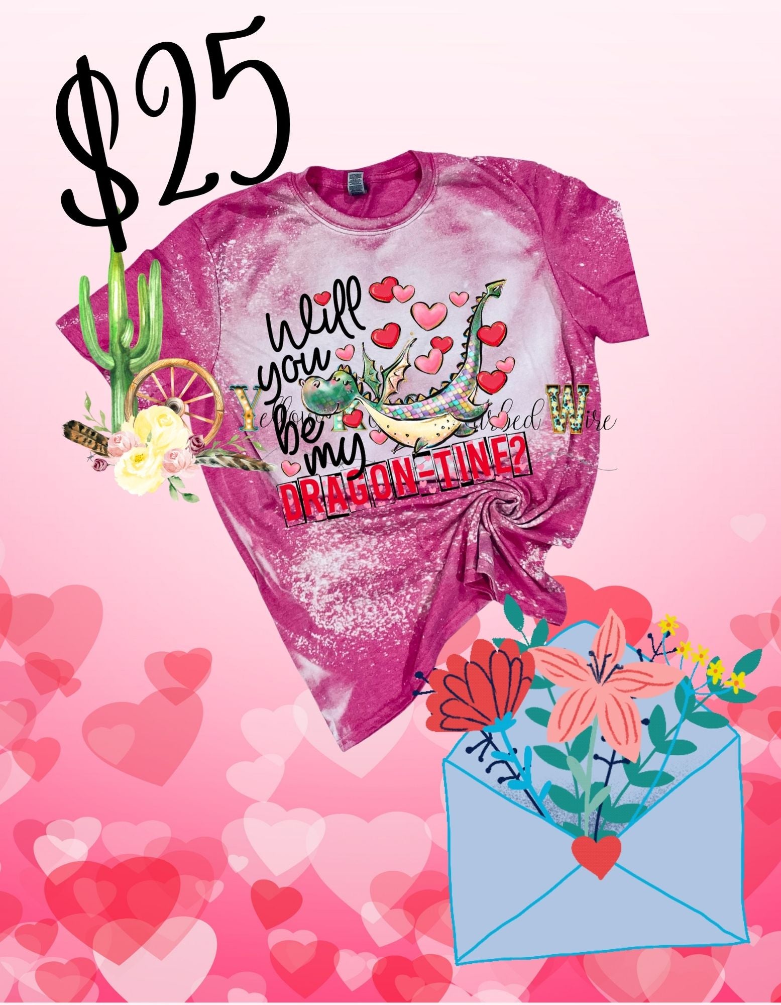 Will you be my Dragontine? Bleached tee.