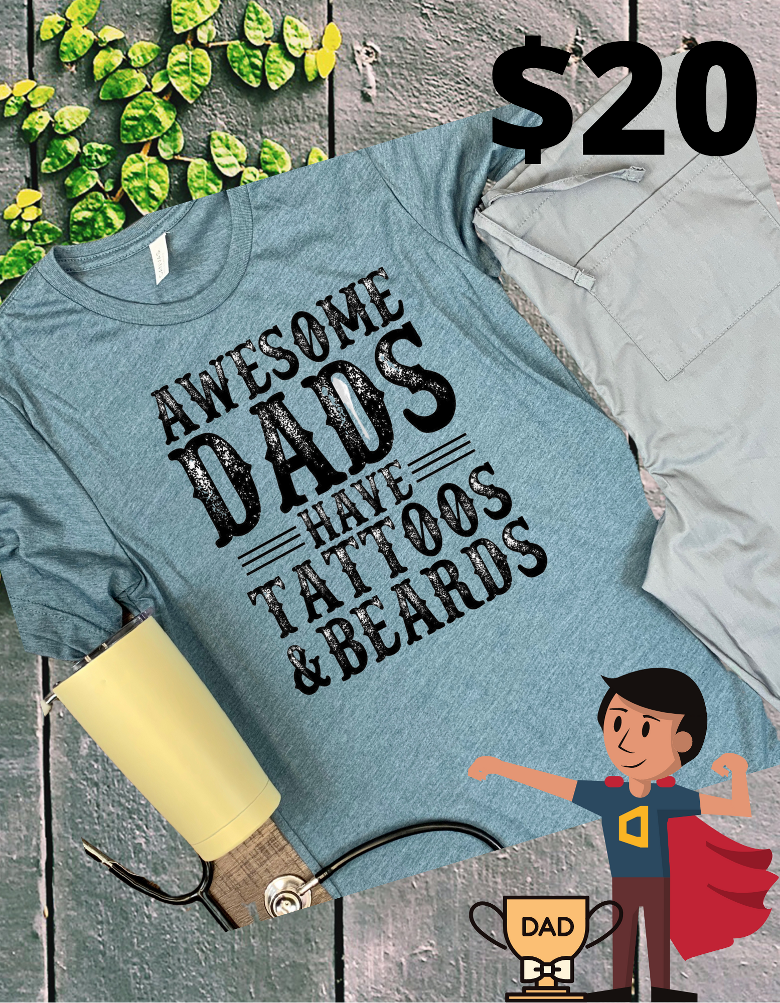 Awesome dads T-shirt