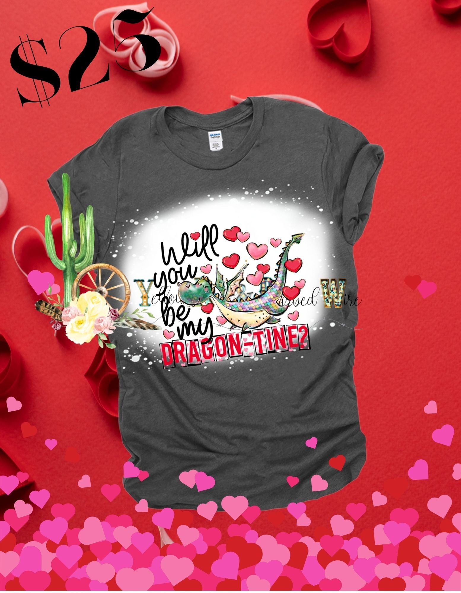 Will you be my Dragontine? Bleached tee.